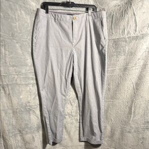 Tommy Hilfiger striped‎ pants  women’s size 14 new no tag blue white Chinos crop